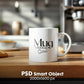 White 11oz Mug Mockup PSD, White Ceramic Cup Mockup, Coffee Mug Mockup, White Coffee Mug 11oz Mug Mockup, PSD Smart Layer Mockup
