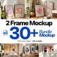 Double Frames Mockup PSD Bundle Set, Frame Mockup Bundle, 30+ PSD Wall Mockup Frame, PSD Frames Bundle, Mega Bundle Frames Mockup