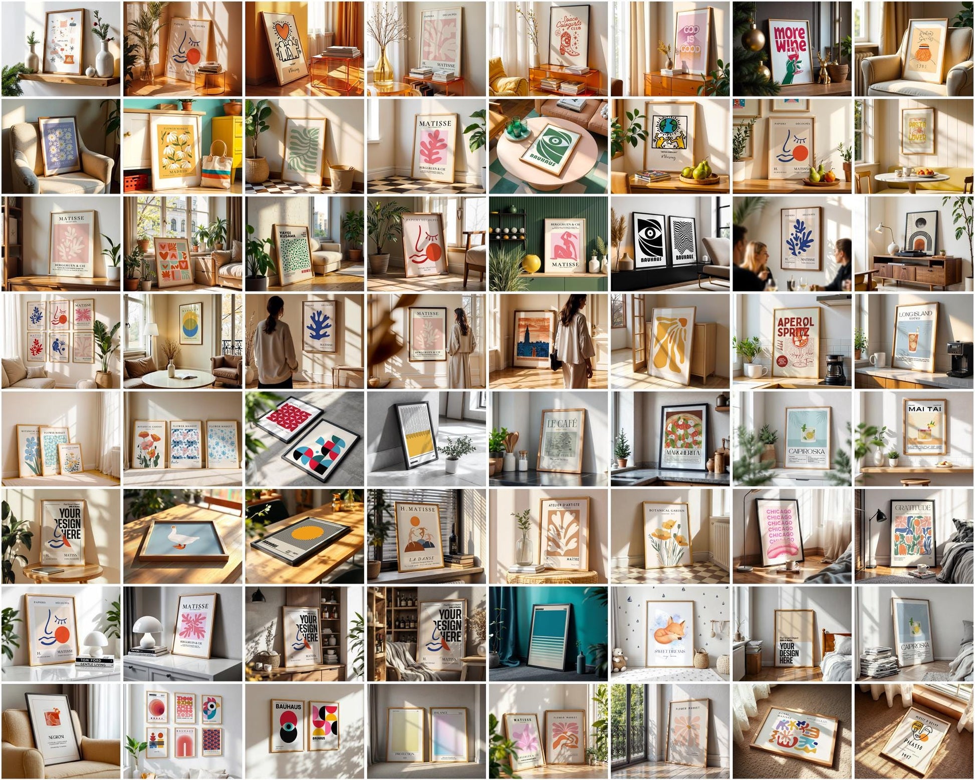 200+ Frames Mockup PSD Bundle Set | Wall Frame Mockups & Mega PSD Frames Bundle for Designers