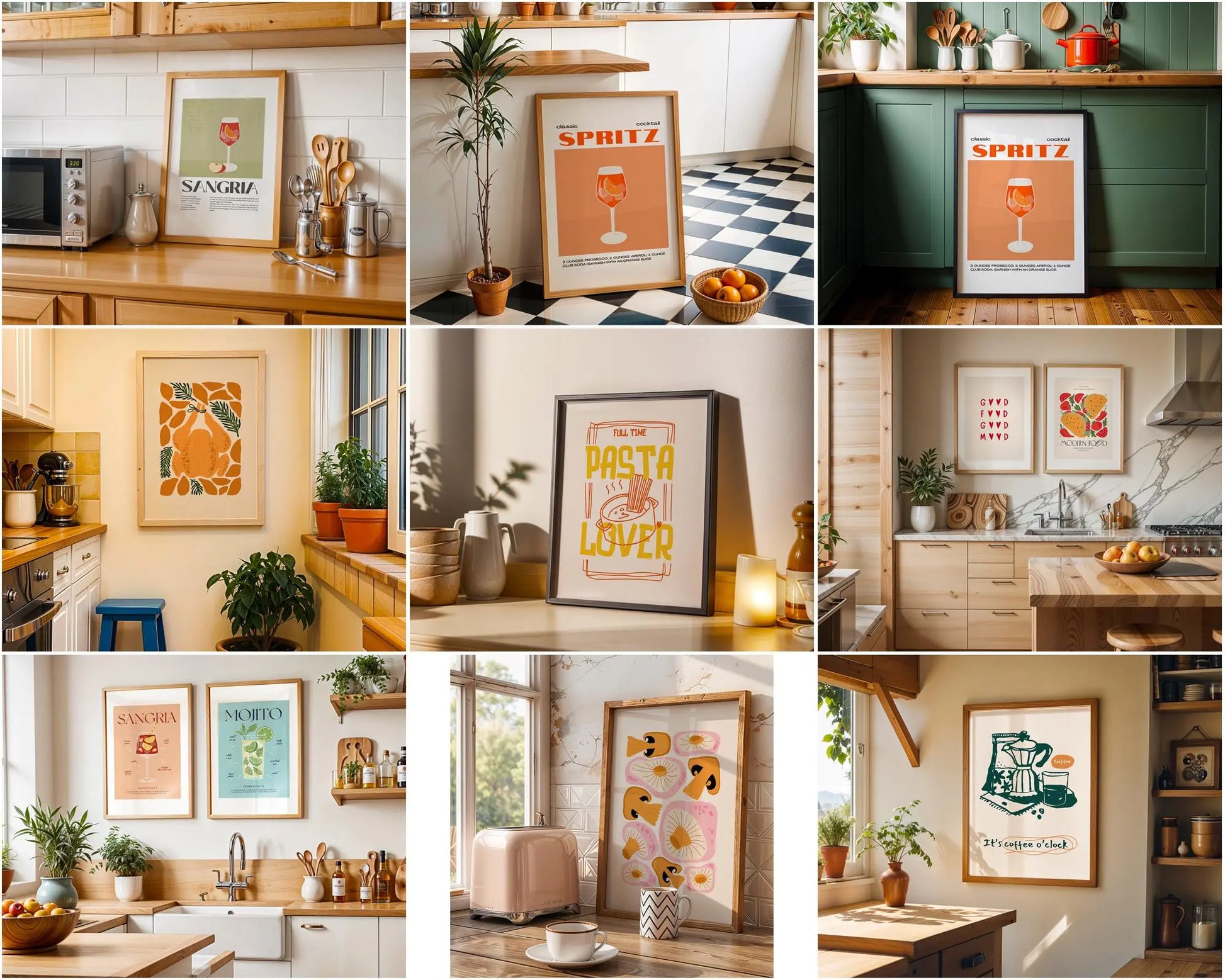 35 Kitchen Frames Mockup PSD Bundle Set, Kitchen Frame Mockup Bundle, 35 PSD Kitchen Mockup Frame, PSD Frames Bundle