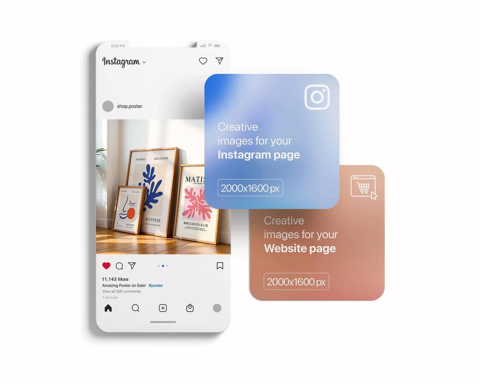 Set of 3 Frame Mockup, Three Multiple Gallery Set 3 Bundle, 3 Vertical Frame Art Display Mockup, Digital Print Mockup - PSD