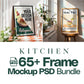 Kitchen Frame Mockup Bundle 65+ PSD Kitchen Poster Frames Din A Ratio Mockups for Recipes & Food Art