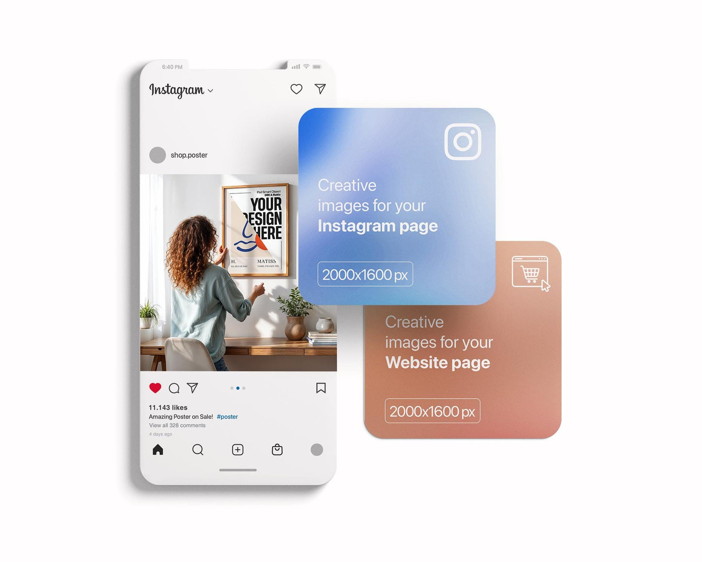 Frame Mockup With Person, Person Holding Frame Mockup PSD, Din A Frame Template For Wall Art, Artwork Mock Up