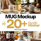 Mug Mockup Bundle - White Ceramic Cup & Coffee Mug 11oz PSD Mockup with Smart Layer, Perfect for Custom Designs