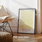 Blank Wooden Poster Frame Mockup, Minimalist Digital Download for Artwork & Posters, Instant Smart Object Template for Easy Customization