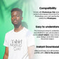 Male Model White T-Shirt Mockup PSD, Gildan & Bella Canvas 3001, African Model Tee Template for Custom Apparel Design