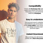 Male Model White T-Shirt Mockup PSD - Gildan & Bella Canvas 3001 Template for Custom Apparel Design, PSD Smart Object