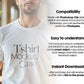 Male Model White T-Shirt Mockup PSD - Gildan & Bella Canvas 3001 Template for Custom Apparel Design, PSD Smart Object
