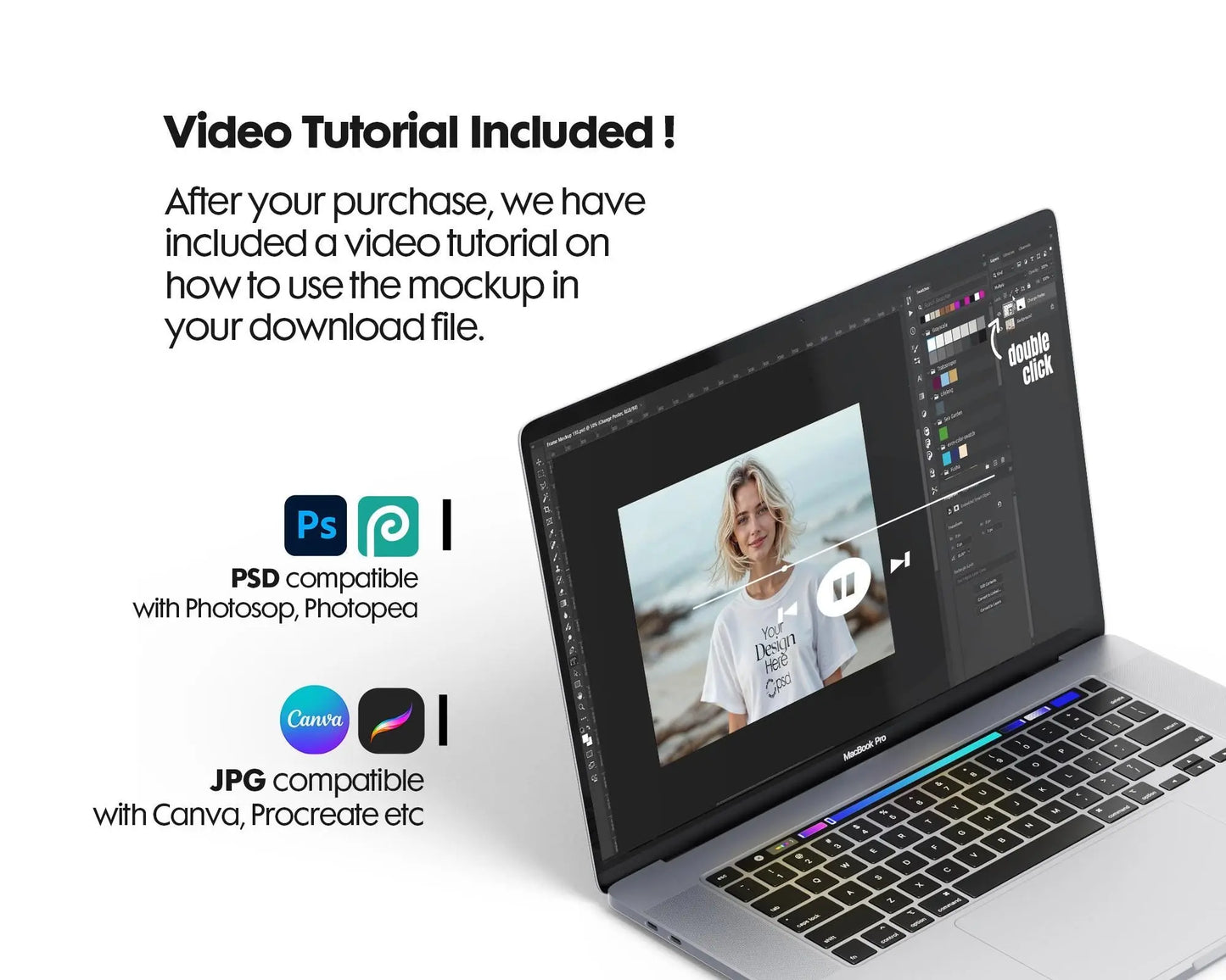 Woman White T-Shirt Mockup PSD, Gildan 64000 Model Tshirt Mockup, Bella Canvas 3001 Mockups, Print on Demand T-Shirt Mockup