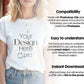 Woman White T-Shirt Mockup PSD | Gildan 64000 & Bella Canvas 3001 Print on Demand Tee Mockups for Designers, Boho Style Tshirt