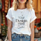 Woman White T-Shirt Mockup PSD | Gildan 64000 & Bella Canvas 3001 Print on Demand Tee Mockups for Designers, Boho Style Tshirt