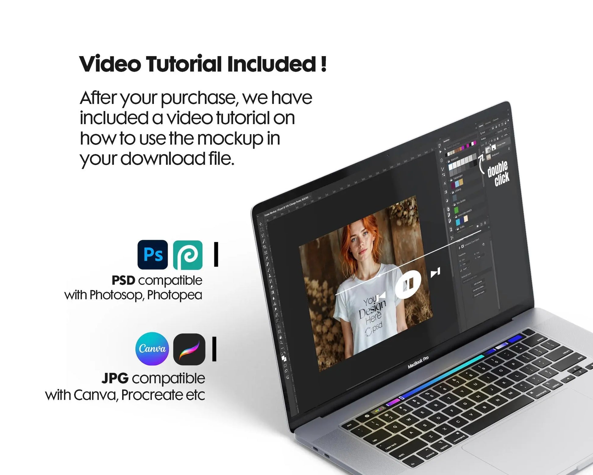 Woman White T-Shirt Mockup PSD | Gildan 64000 & Bella Canvas 3001 Print on Demand Tee Mockups for Designers, Boho Style Tshirt