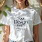 Woman White T-Shirt Mockup PSD | Gildan 64000 & Bella Canvas 3001 Print on Demand Tee Mockups for Designers, Boho Style Tshirt