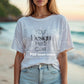 Woman White T-Shirt Mockup PSD | Gildan 64000 & Bella Canvas 3001 Print on Demand Tee Mockups for Designers, Boho Style Tshirt
