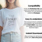Woman White T-Shirt Mockup PSD | Gildan 64000 & Bella Canvas 3001 Print on Demand Tee Mockups for Designers, Boho Style Tshirt