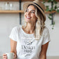 Woman White T-Shirt Mockup PSD | Gildan 64000 & Bella Canvas 3001 Print on Demand Tee Mockups for Designers, Boho Style Tshirt