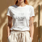 Woman White T-Shirt Mockup PSD | Gildan 64000 & Bella Canvas 3001 Print on Demand Tee Mockups for Designers, Boho Style Tshirt