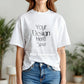 Woman White T-Shirt Mockup PSD | Gildan 64000 & Bella Canvas 3001 Print on Demand Tee Mockups for Designers, Boho Style Tshirt