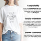 Woman White T-Shirt Mockup PSD | Gildan 64000 & Bella Canvas 3001 Print on Demand Tee Mockups for Designers, Boho Style Tshirt