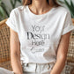 Woman White T-Shirt Mockup PSD | Gildan 64000 & Bella Canvas 3001 Print on Demand Tee Mockups for Designers, Boho Style Tshirt