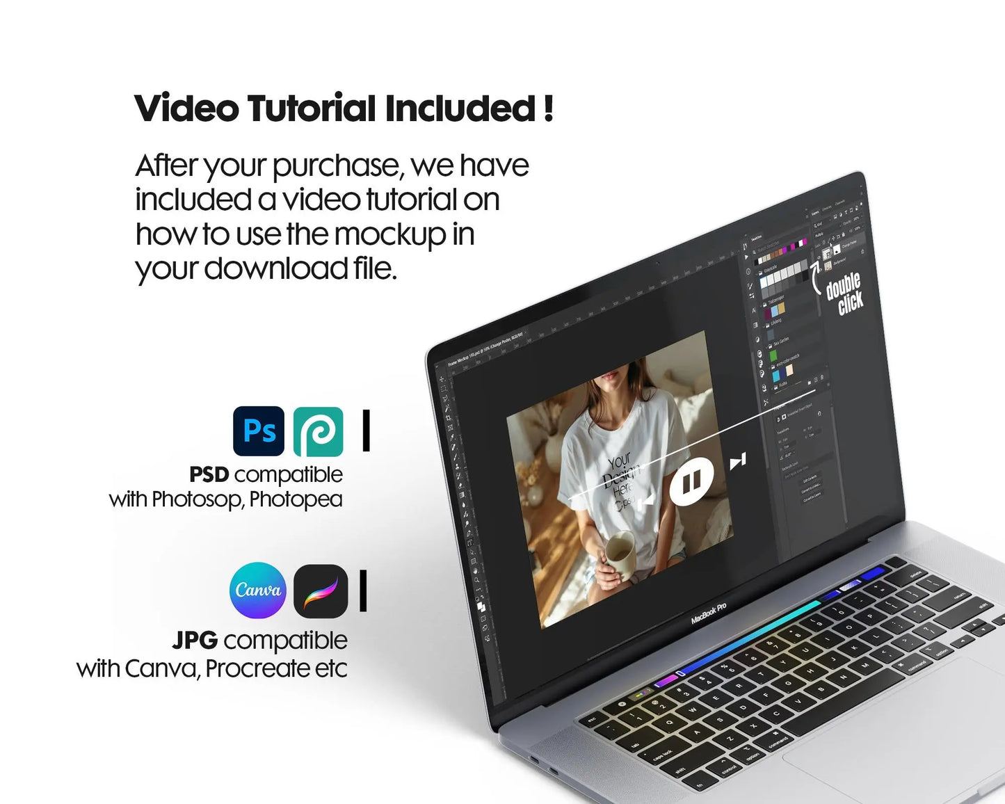 Woman White T-Shirt Mockup PSD | Gildan 64000 & Bella Canvas 3001 Print on Demand Tee Mockups for Designers, Boho Style Tshirt