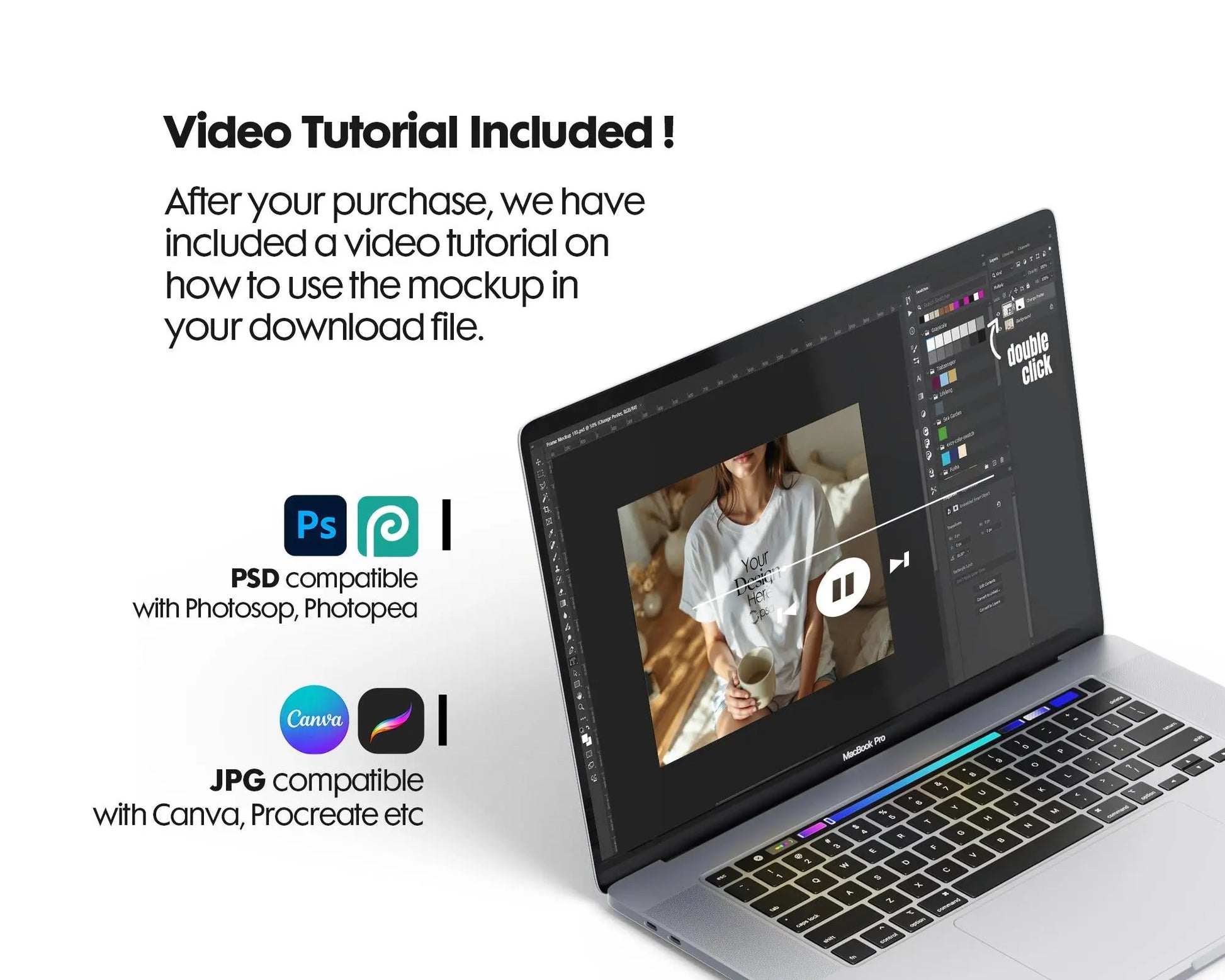 Woman White T-Shirt Mockup PSD | Gildan 64000 & Bella Canvas 3001 Print on Demand Tee Mockups for Designers, Boho Style Tshirt