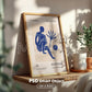 Blank Wooden Poster Frame Mockup, Wall Art Frame Mockup for Digital Download, Posters and Artwork Smart Object Instant Download