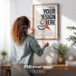 Frame Mockup With Person, Person Holding Frame Mockup PSD, Din A Frame Template For Wall Art, Artwork Mock Up