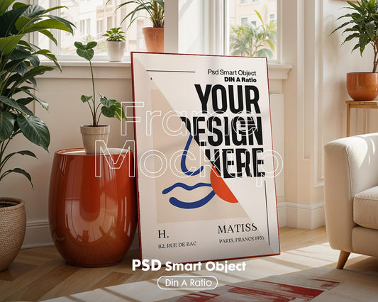 Wall Art Frame Mockup for Interior Poster Display – Modern Digital Template for Home & Office Decoration
