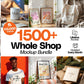 Whole Shop Mockup Bundle, 1500+ Mockup Bundle, Entire Shop Access, Lifetime Access, Updated Every Month Link, PSD Mockup Bundle