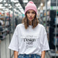 Bella Canvas 3001 White Shirt Mockup PSD - Oversized T-Shirt Model for Design Preview & High-Quality Display
