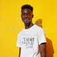 Male Model White T-Shirt Mockup PSD, Gildan & Bella Canvas 3001, African Model Tee Template for Custom Apparel Design