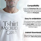Male Model White T-Shirt Mockup PSD, Gildan & Bella Canvas 3001, African Model, Smart Object Layer
