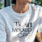 Male Model White T-Shirt Mockup PSD - Gildan & Bella Canvas 3001 Template for Custom Apparel Design, PSD Smart Object