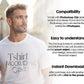 Male Model White T-Shirt Mockup PSD - Gildan & Bella Canvas 3001 Template for Custom Apparel Design, PSD Smart Object