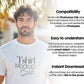 Male Model White T-Shirt Mockup PSD - Gildan & Bella Canvas 3001 Template for Custom Apparel Design, PSD Smart Object