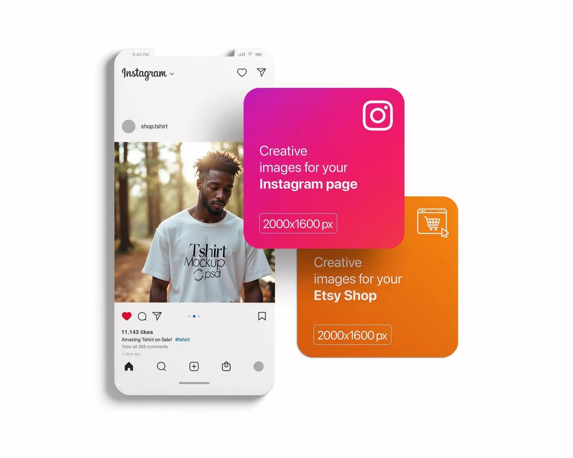 Male Model White T-Shirt Mockup PSD - Gildan & Bella Canvas 3001 Template for Custom Apparel Design, PSD Smart Object