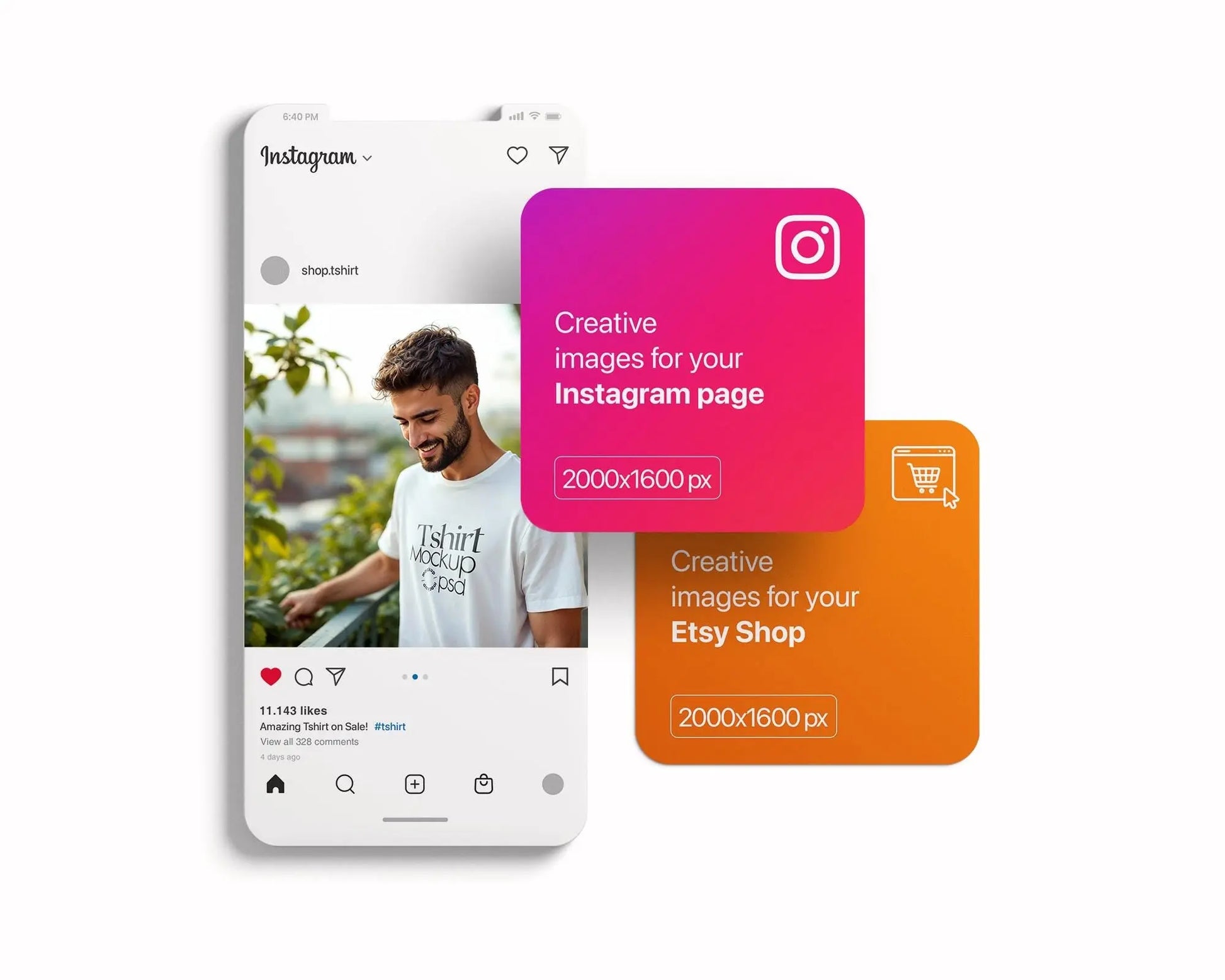 Male Model White T-Shirt Mockup PSD - Gildan & Bella Canvas 3001 Template for Custom Apparel Design, PSD Smart Object