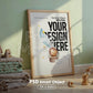 Nursery Frame Mockup PSD | Home Interior Wall Poster Mockup for Kids Room | Editable Nursery Poster Frames