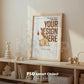 Nursery Frame Mockup PSD | Home Interior Wall Poster Mockup for Kids Room | Editable Nursery Poster Frames