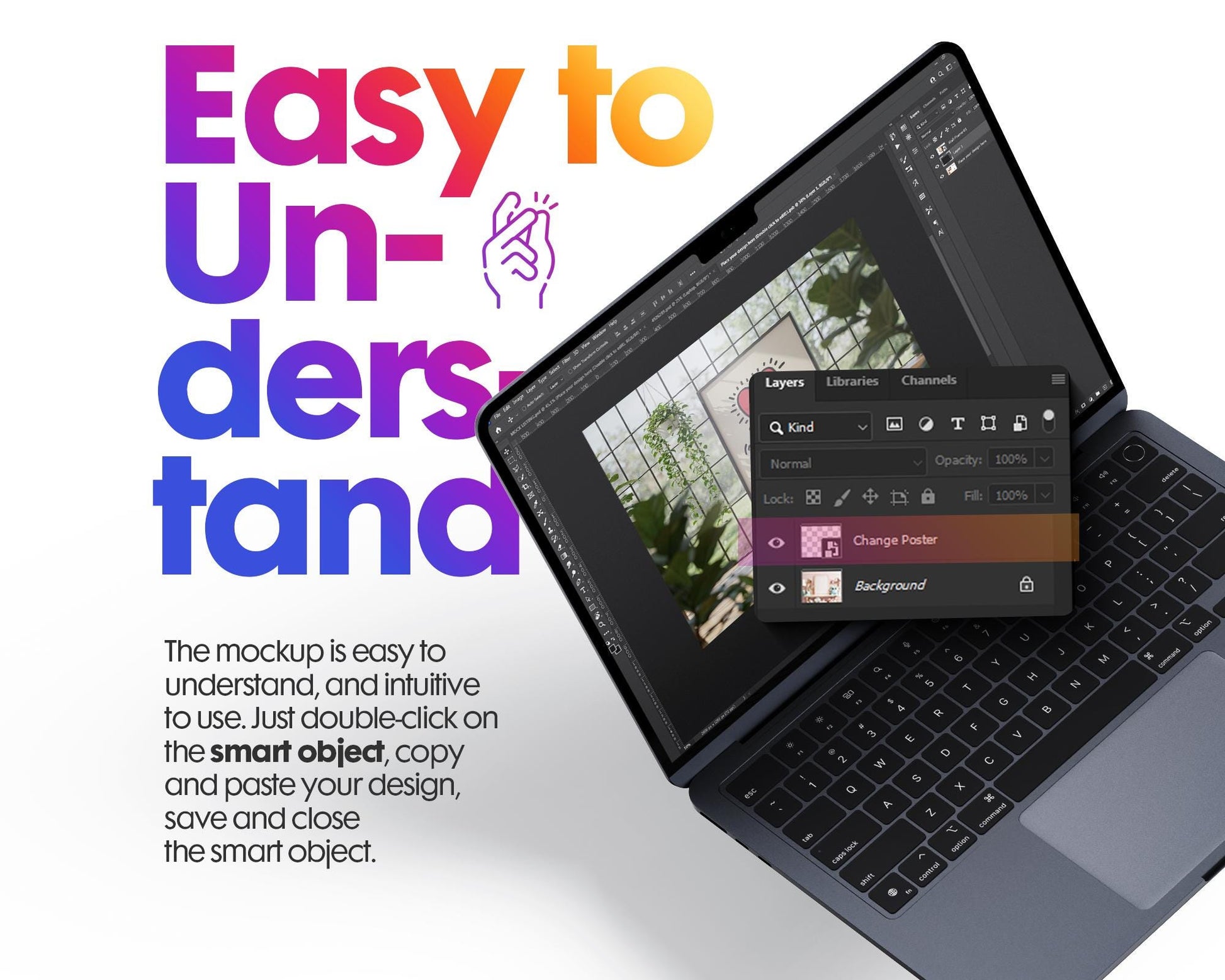 Poster Mockup PSD, Wall Art Template ISO A DIN Ratio Frame Display Digital Download for Artwork Presentation