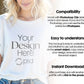 Woman White T-Shirt Mockup PSD | Gildan 64000 & Bella Canvas 3001 Print on Demand Tee Mockups for Designers, Boho Style Tshirt