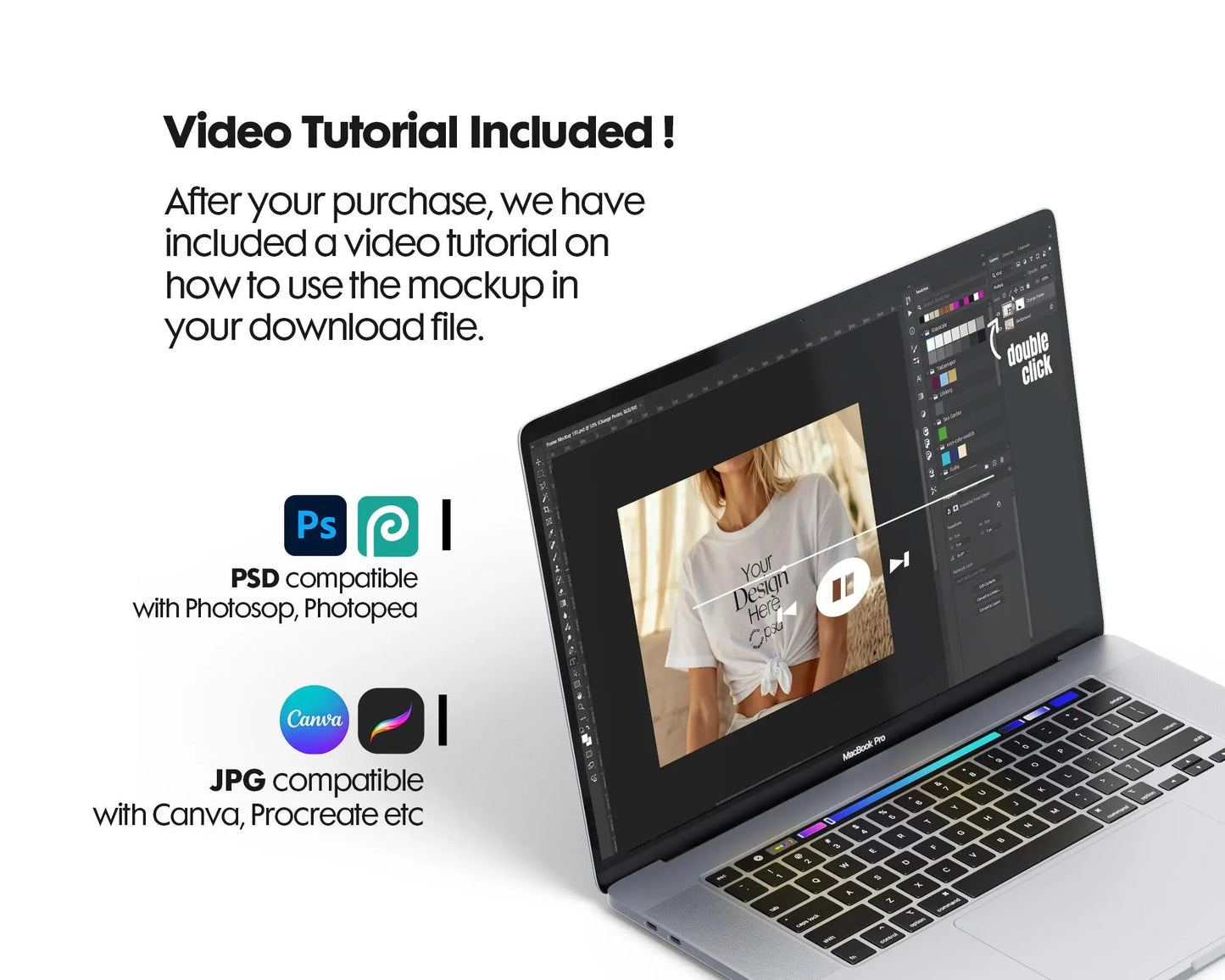 Bella Canvas 3001 White Shirt Mockup PSD | Summer T-Shirt Model Mockup | High-Quality Bella Canvas Mockup for Design Preview