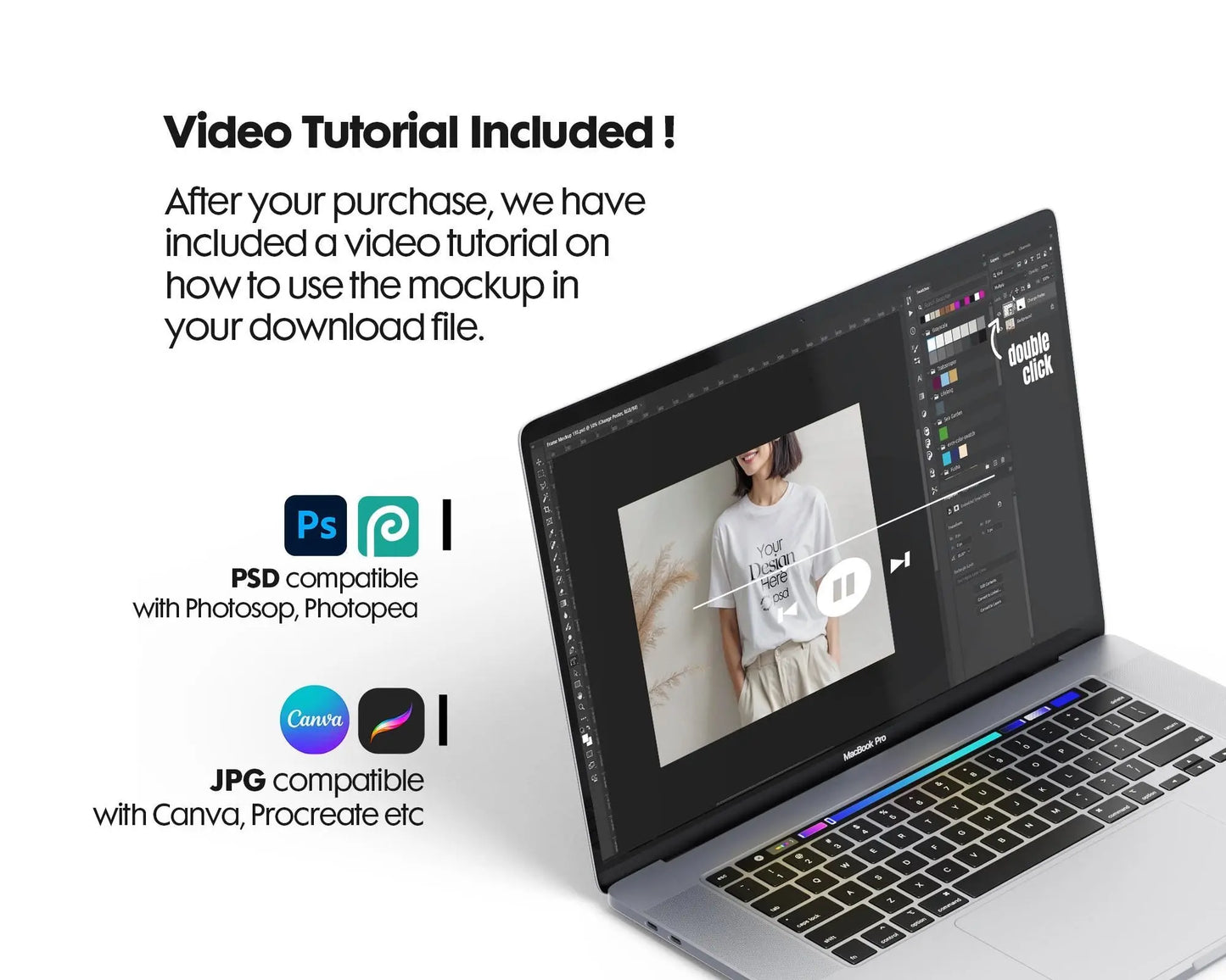 Boho T-Shirt Mockup PSD, Bella Canvas 3001 & Gildan 64000 White Rolled Sleeve Tee Natural Light Scene