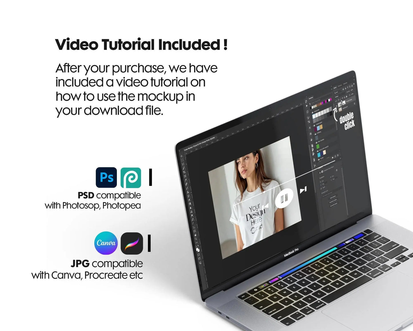 Woman White T-Shirt Mockup PSD | Gildan 64000 & Bella Canvas 3001 Print on Demand Tee Mockups for Designers, Boho Style Tshirt