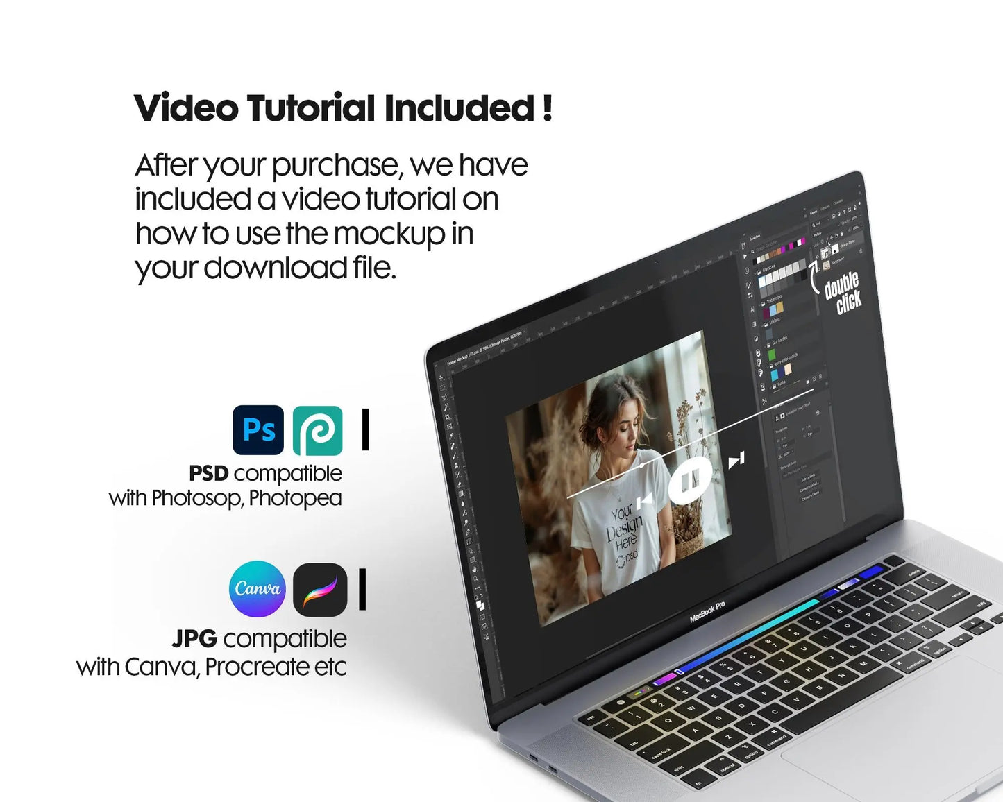 Woman White T-Shirt Mockup PSD | Gildan 64000 & Bella Canvas 3001 Print on Demand Tee Mockups for Designers, Boho Style Tshirt