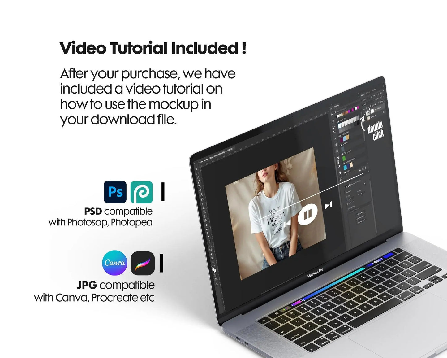 Woman White T-Shirt Mockup PSD | Gildan 64000 & Bella Canvas 3001 Print on Demand Tee Mockups for Designers, Boho Style Tshirt