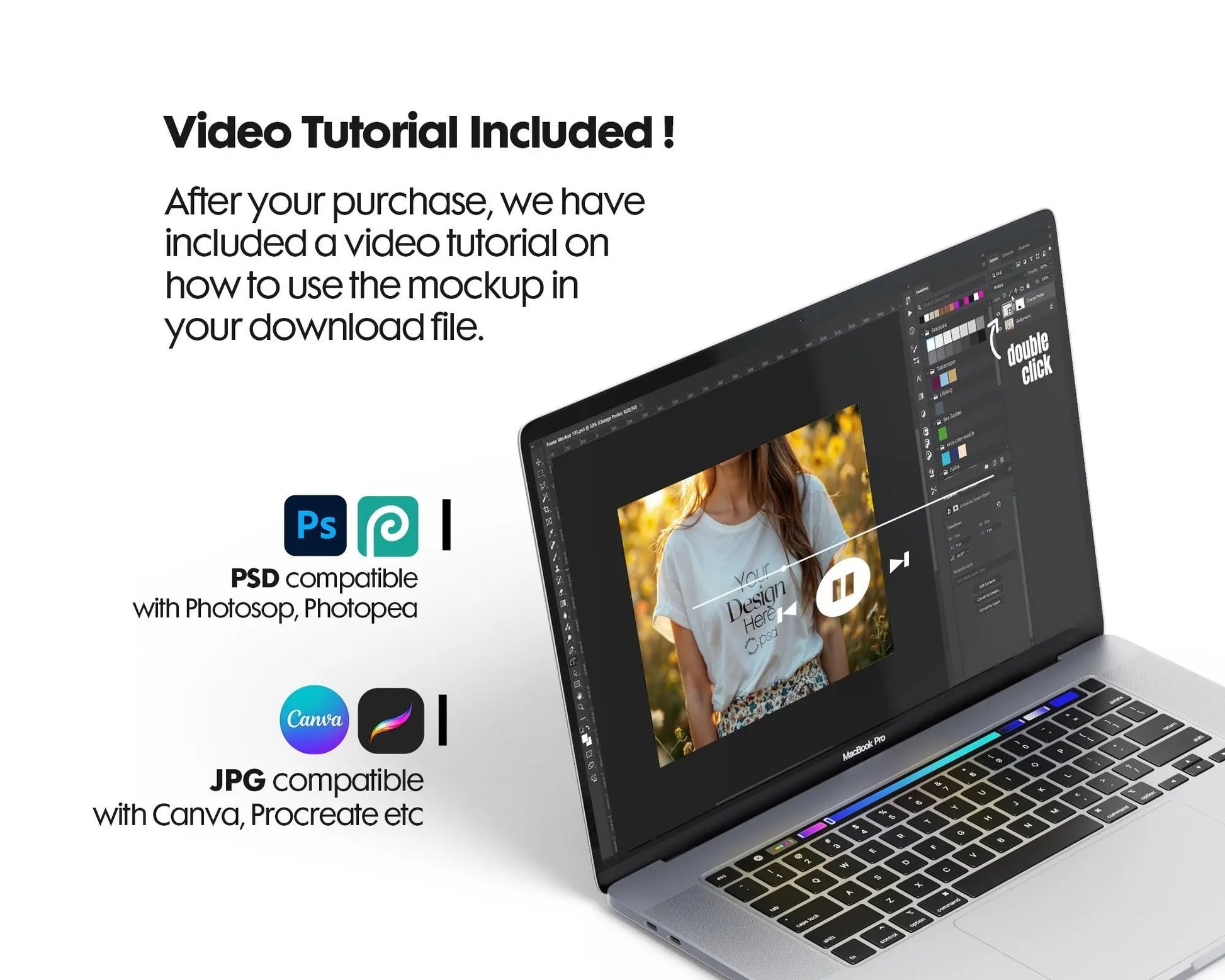 Woman White T-Shirt Mockup PSD | Gildan 64000 & Bella Canvas 3001 Print on Demand Tee Mockups for Designers, Boho Style Tshirt