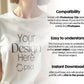 Woman White T-Shirt Mockup PSD | Gildan 64000 & Bella Canvas 3001 Print on Demand Tee Mockups for Designers, Boho Style Tshirt