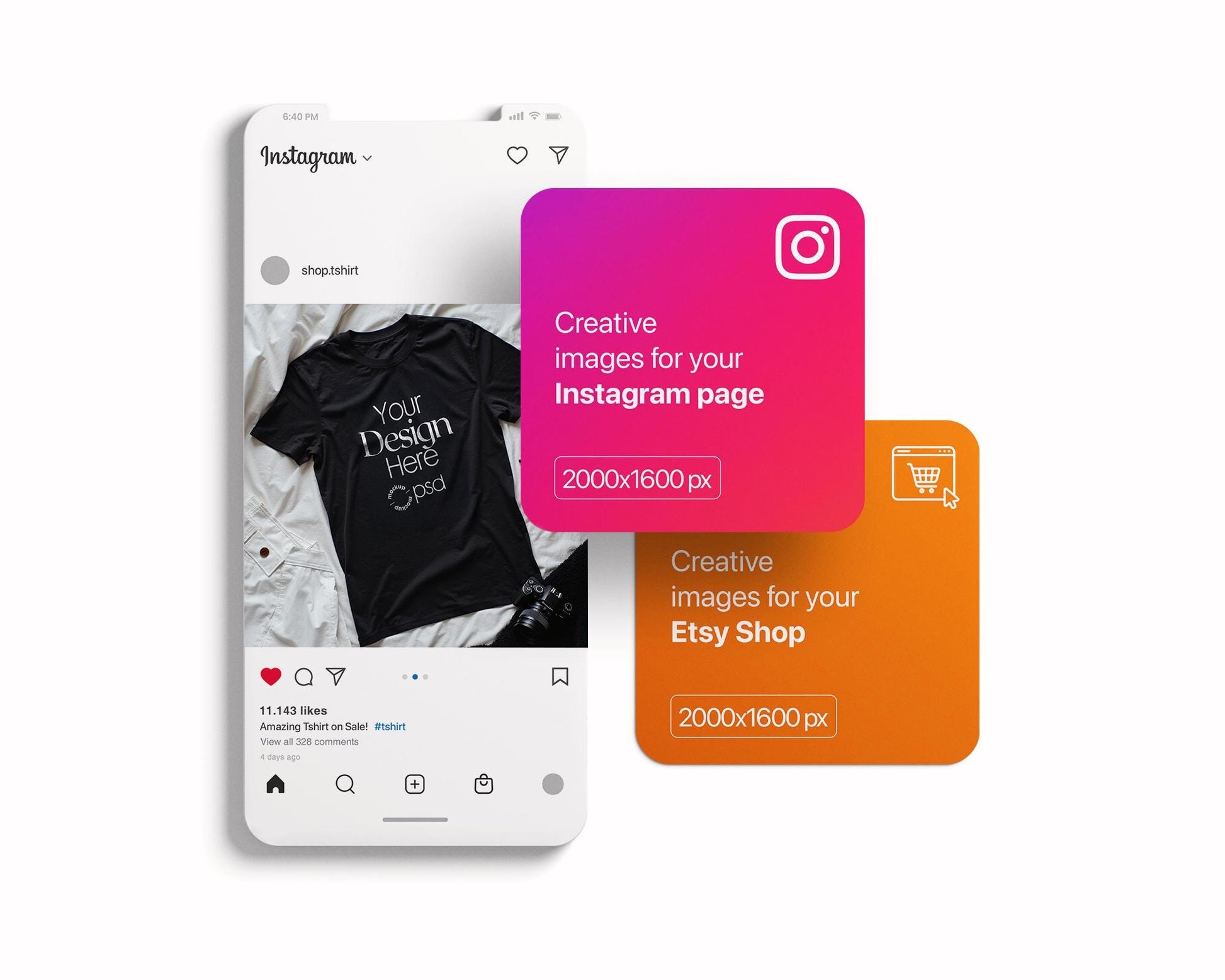 Black Shirt Mockup PSD, Bella Canvas 3001, T-Shirt Model for Design Preview & High-Quality Display